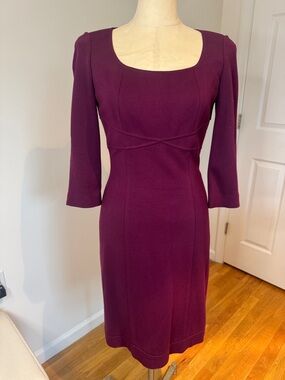 Tahari Square-Neck Dress
